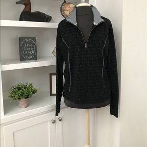 VS Pink Yoga 1/4 Zip Pullover Sz L